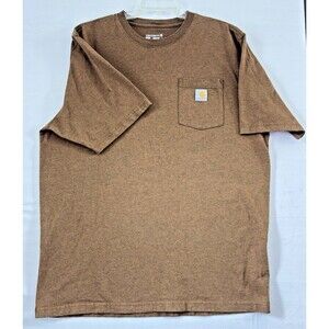 Carhartt Mens Loose Fit Pocket Tshirt Brown Work Travel Large